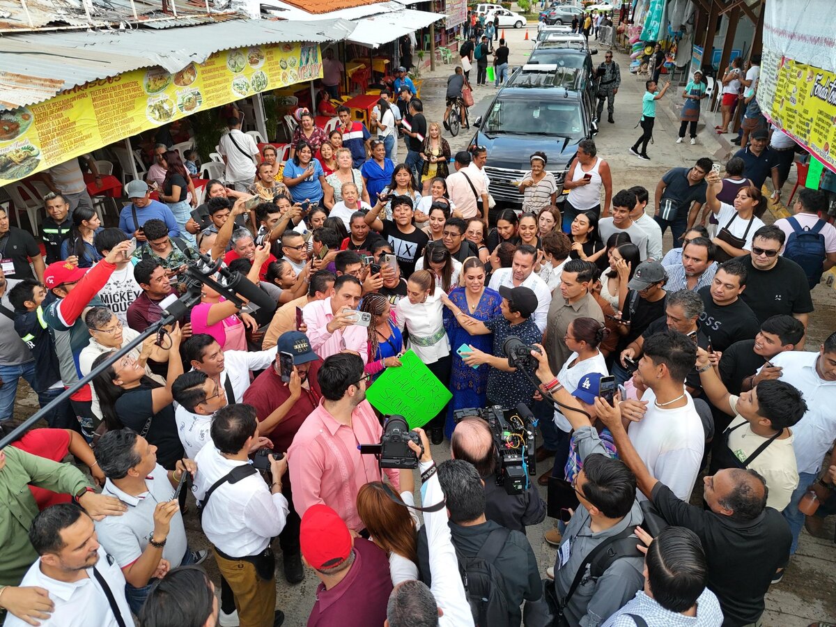 Sheinbaum estuvo acompañada por miembros de su gabinete en Guerrero | X: @Claudiashein.