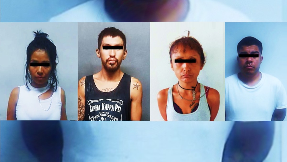 Entre los detenidos se encuentran dos mujeres y dos hombres. Foto: Especial