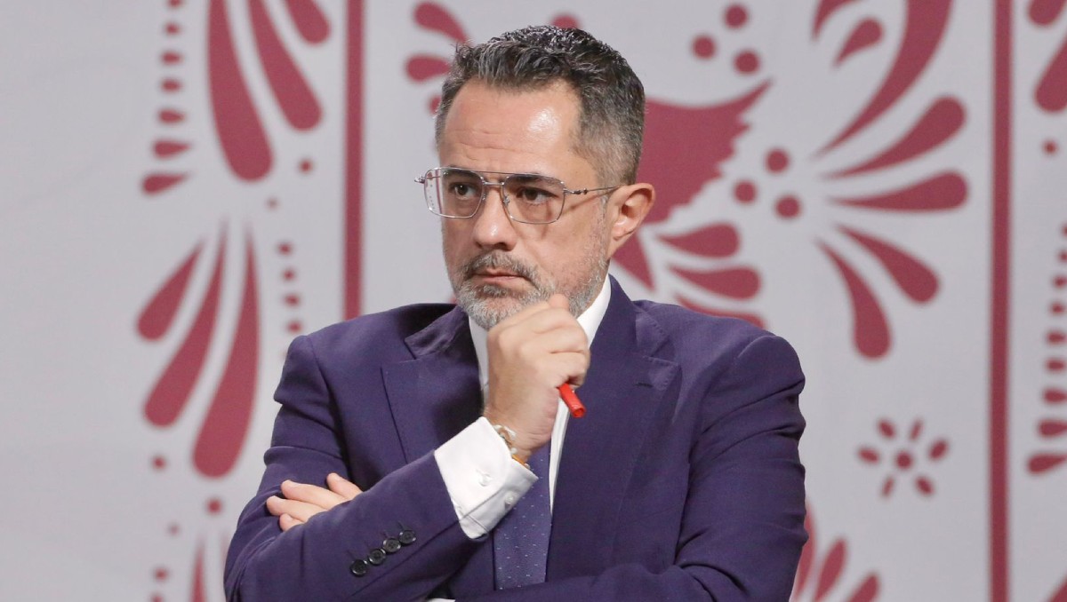 Iván Escalante, titular de la Profeco, en Palacio Nacional para presentar su sección Quién es quién en los precios. Foto: Ariel Ojeda