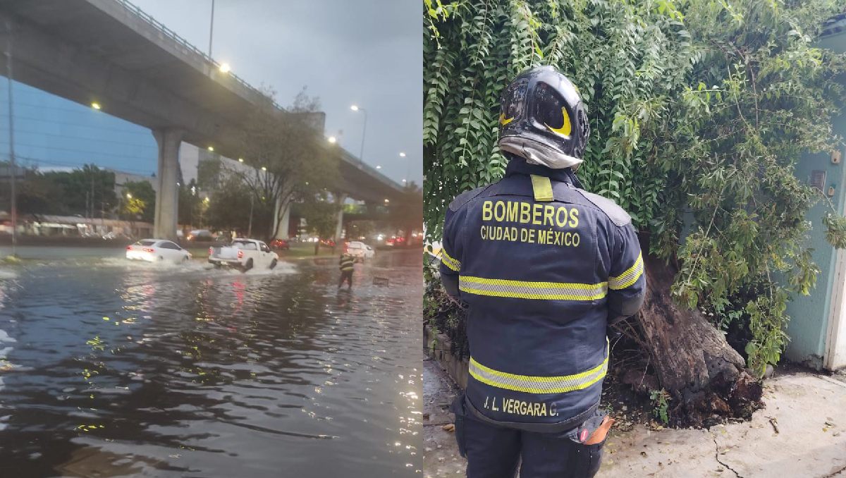 Las lluvias provocaron más afectaciones en el sur de la Ciudad de México. Foto: (Especial)