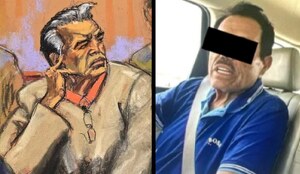 El Mayo Zambada en una audiencia y después de su captura en EU