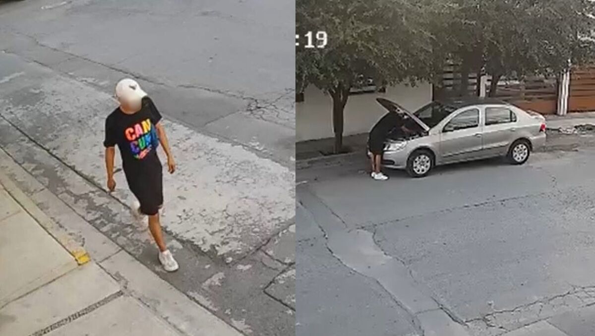El video fue captado sobre la calle Francisco A. Somohano. | Especial.