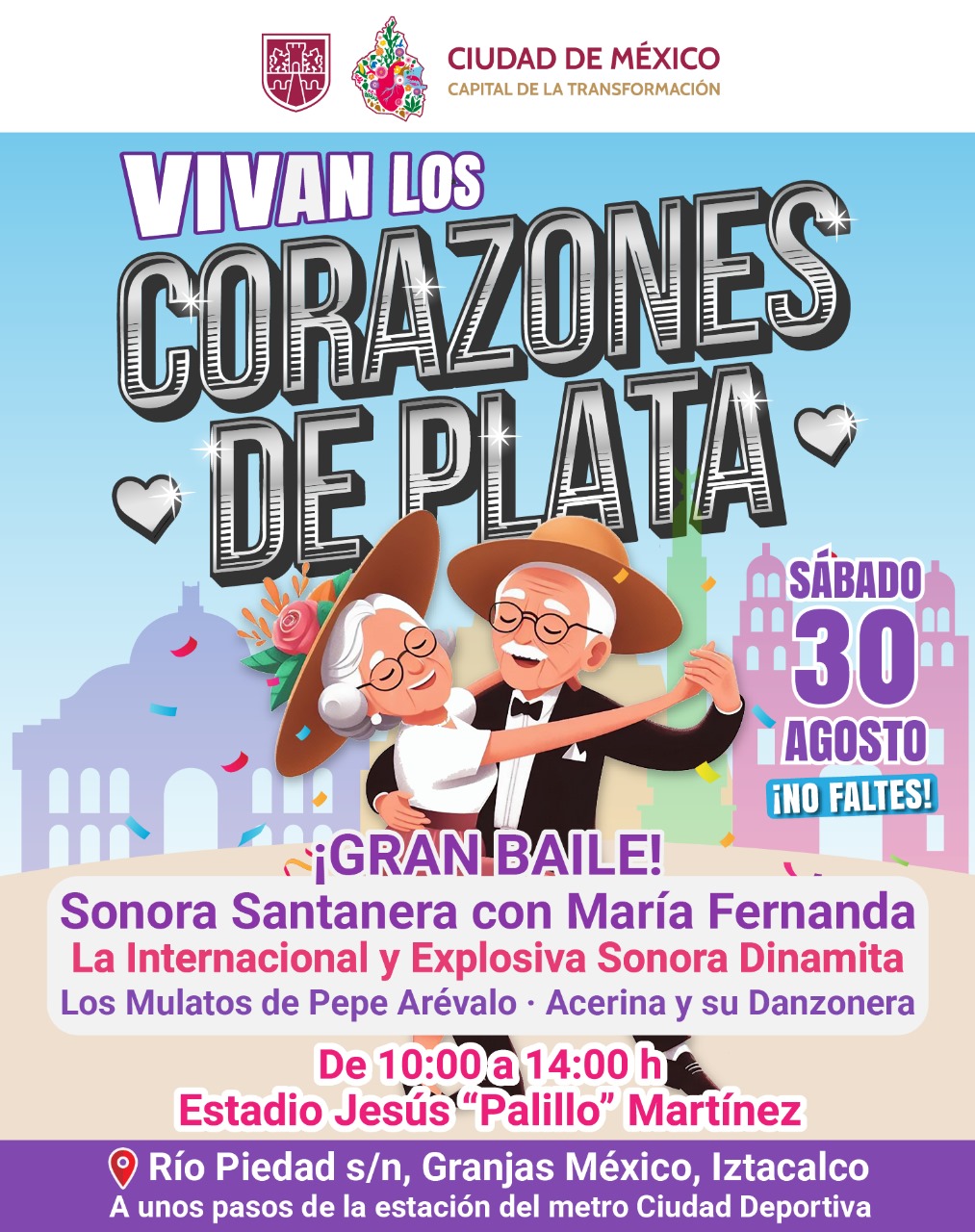 ‘Vivan los Corazones de Plata’, organizado por la Secretaría de Bienestar e Igualdad Social de la CDMX en Iztacalco, | @SEBIEN_cdmx