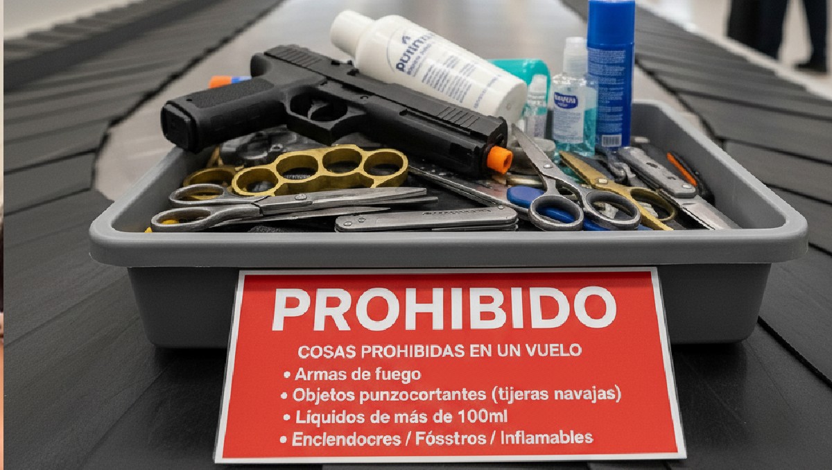 Artículos prohibidos en los aviones | IA DISCOVER Milenio