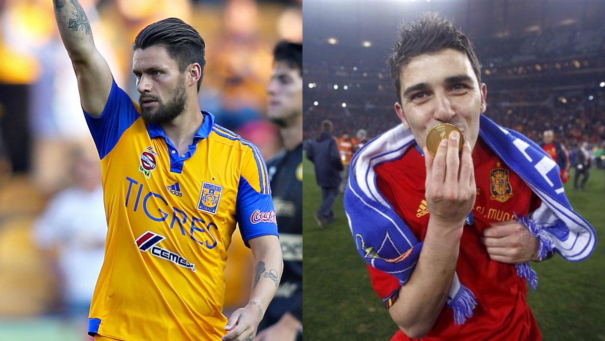 Los artilleros presentes en el partido entre Leyendas de Tigres y Barca Legends (Imago7/Reuters)