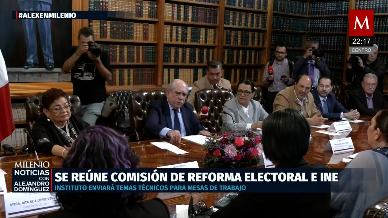 Comisión presidencial se reúne con consejeros del INE para discutir Reforma Electoral