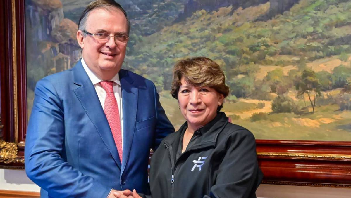 Delfina Gómez Álvarez se reunió con el secretario de Economía Marcelo Ebrard, para fortalecer el desarrollo económico. | Especial