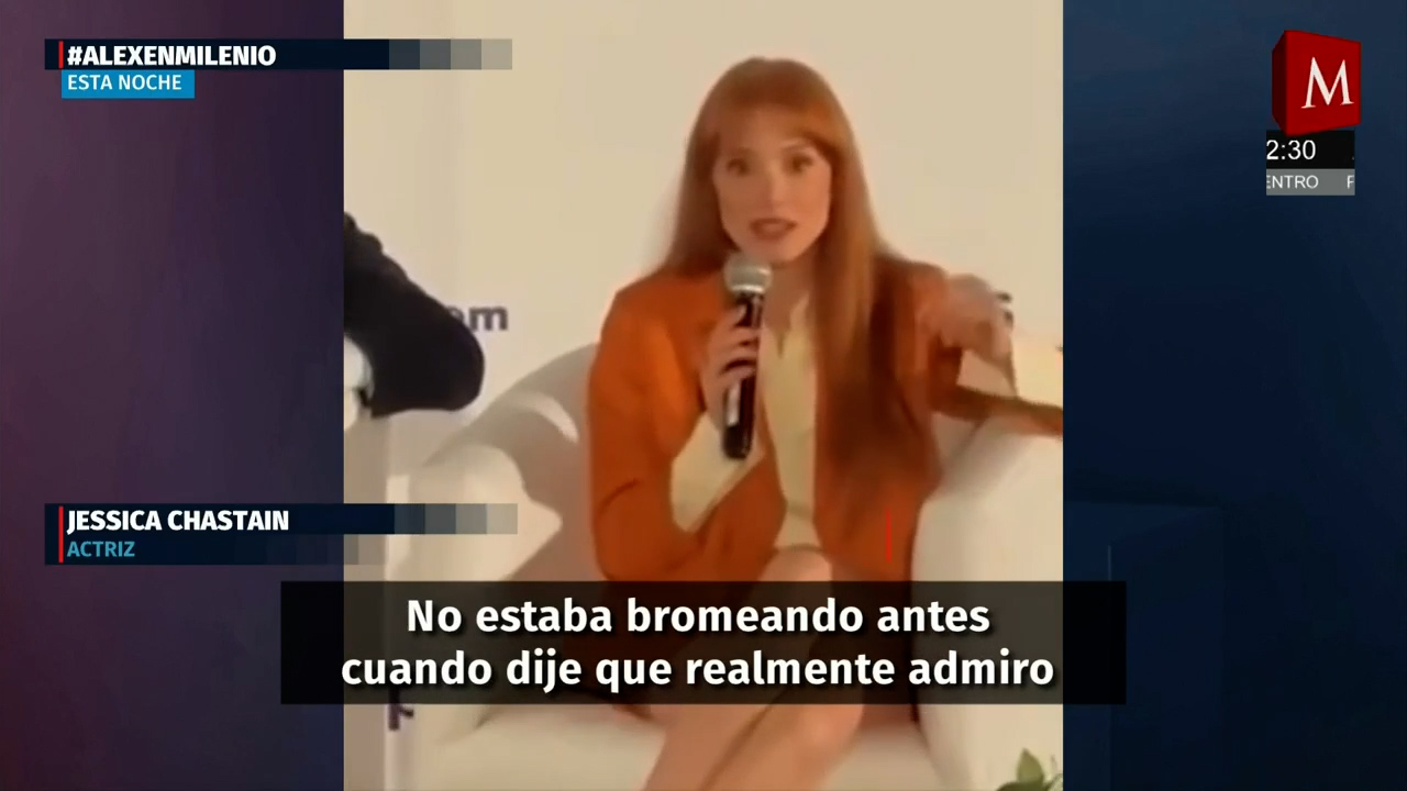 Jessica Chastain reafirma respeto y admiración por Claudia Sheinbaum