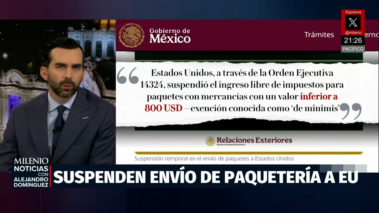 Correos de México suspende envíos a Estados Unidos por políticas de Donald Trump
