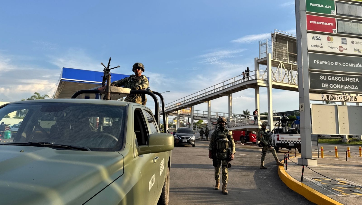 Elementos del Ejército y la Guardia Nacional llevaron a cabo la clausura de la gasolinera el pasado 20 de agosto (Foto: Usi Toledo)