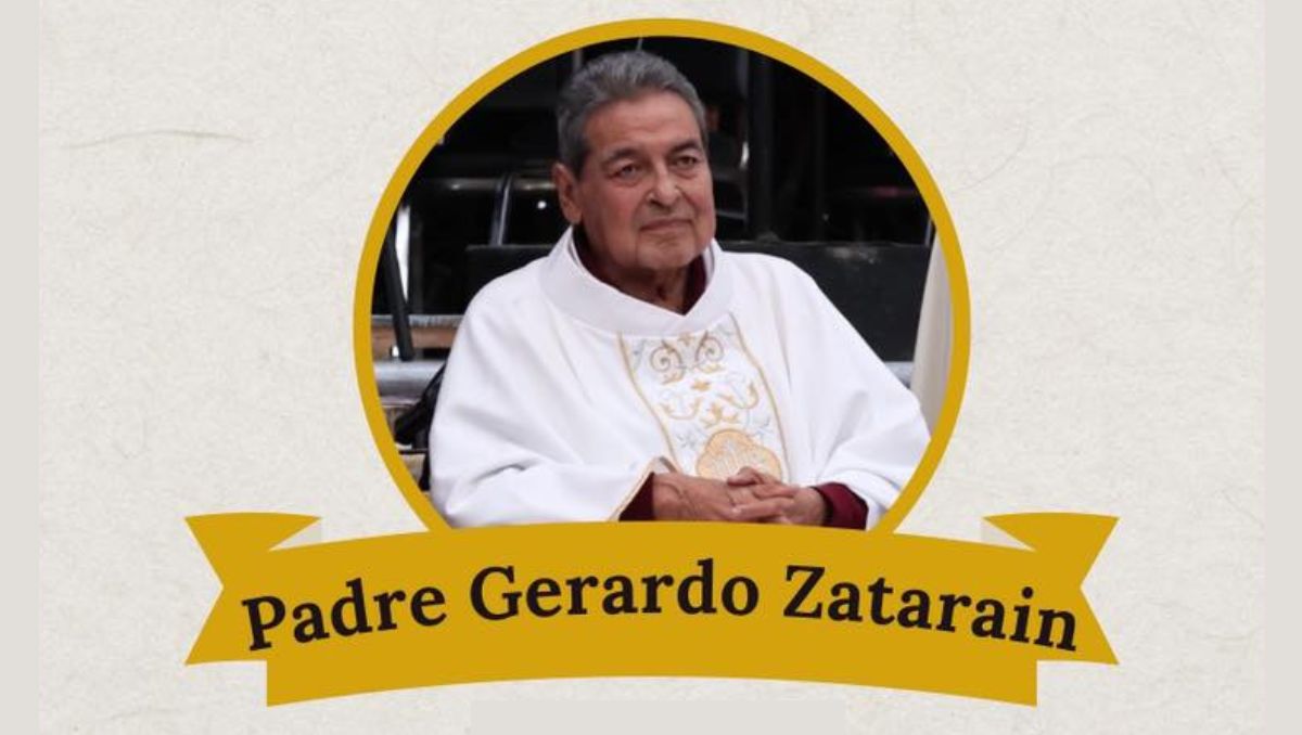 El padre Zatarain era conocido por llevar siempre su guitarra y, a veces, a su perrita Palola durante las celebraciones litúrgicas. | Especial