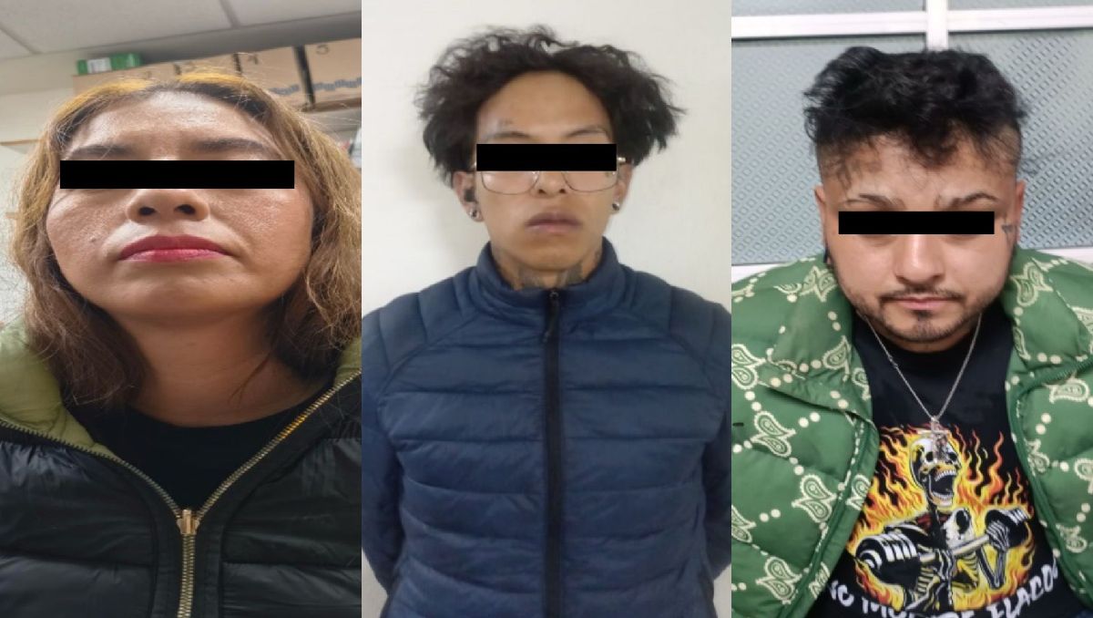 Los presuntos miembros de la Familia Michoacana fueron detenidos con una arma de fuego y bolsas con mariguana. Foto: (Especial)