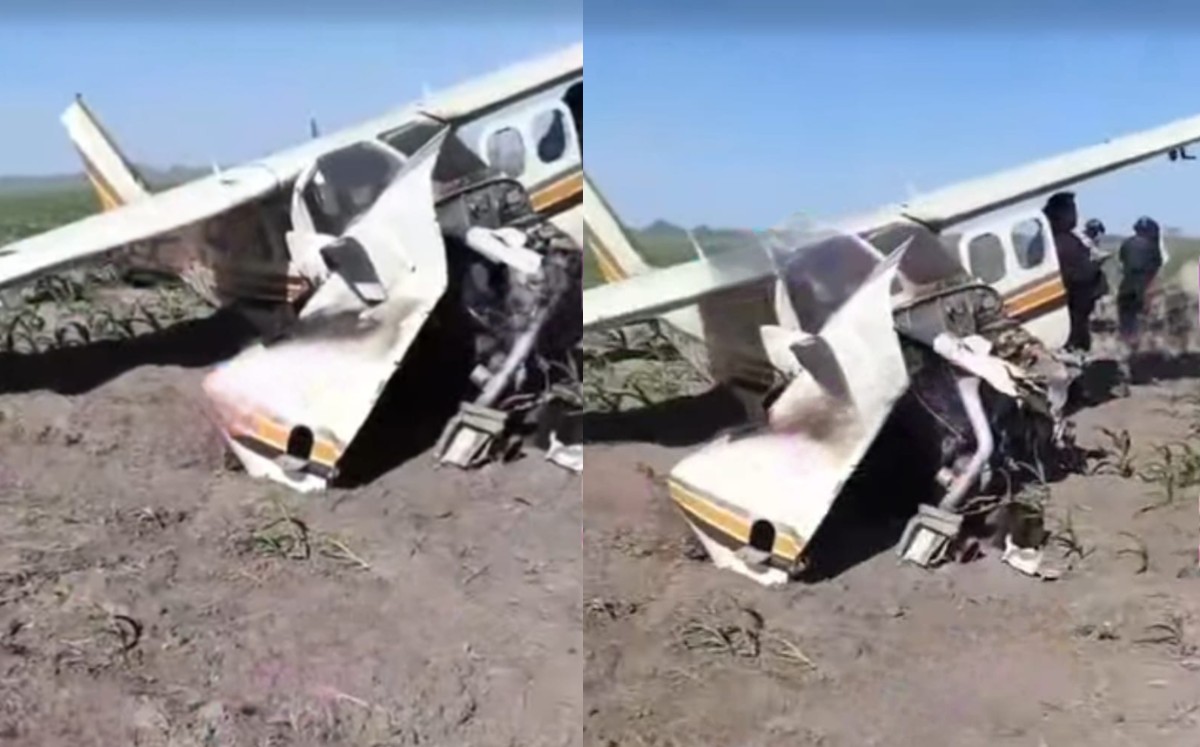 Avioneta cae sobre a la altura del ejido General María Anaya. | CGBV