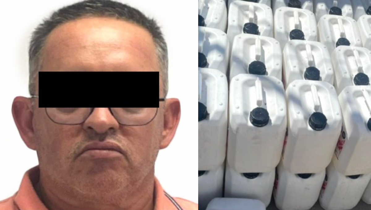 El hombre trasportaba metanfetamina líquida en bidones sintéticos. | Especial