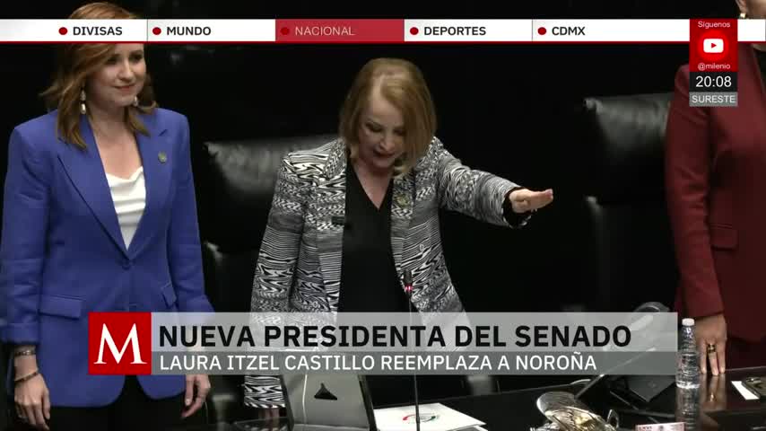 Laura Itzel Castillo toma la presidencia del senado | Jaime Núñez, 29 de agosto de 2025