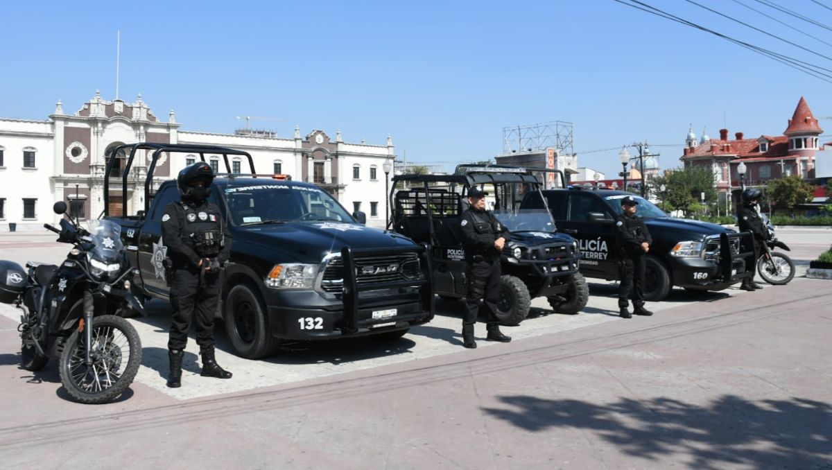La policía de Monterrey mantendrá operativo en zonas comerciales del centro de la ciudad. | Especial