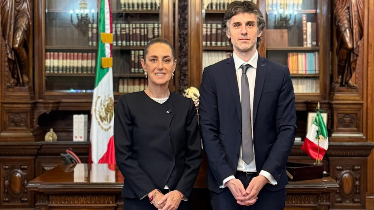 Claudia Sheinbaum recibe a Guido Croxatto en Palacio Nacional