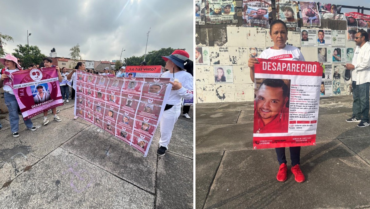 Familias marcharon desde la Glorieta de los Desaparecidos en Guadalajara (Josefina Ruiz)