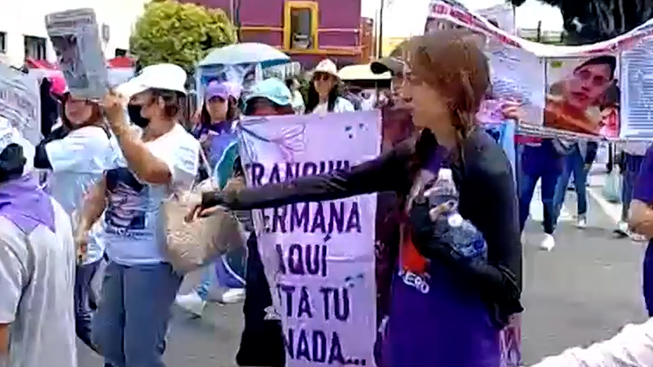 Marcha pacífica en Puebla por Día Internacional de Víctimas de Desaparición Forzada