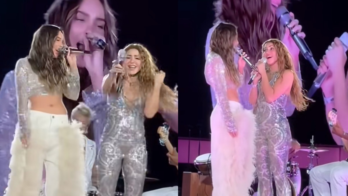 Belinda y Shakira en concierto. | ESPECIAL