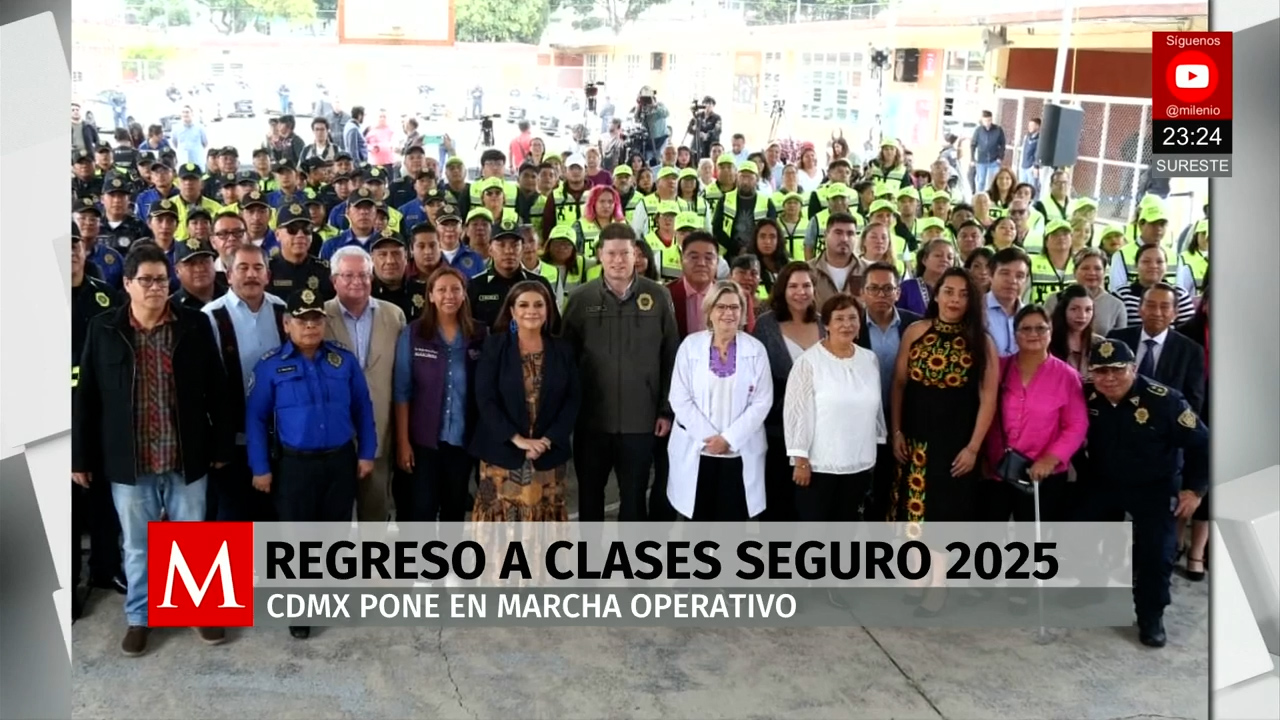 Clara Brugada lanza el operativo Regreso a Clases Seguro 2025 en la Ciudad de México