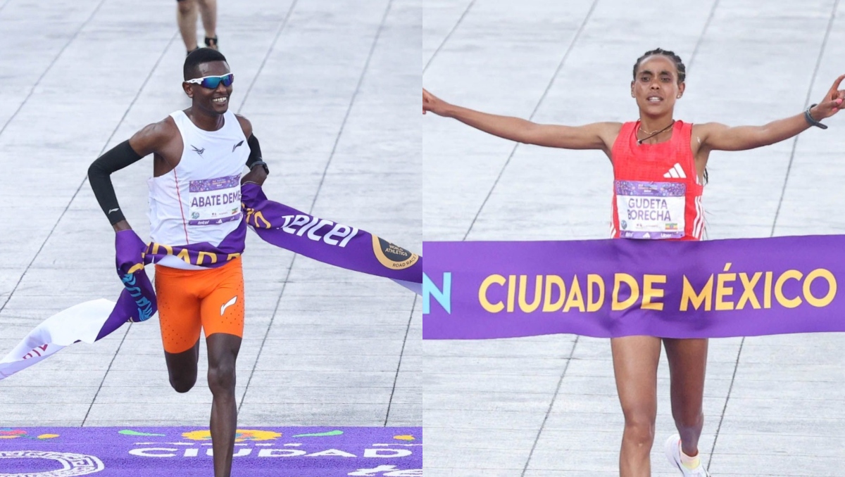 Los etíopes Tadu Abate Deme y Bekelech Gudeta Borecha fueron los ganadores del Maratón de la CdMx 2025 (Cuartoscuro)