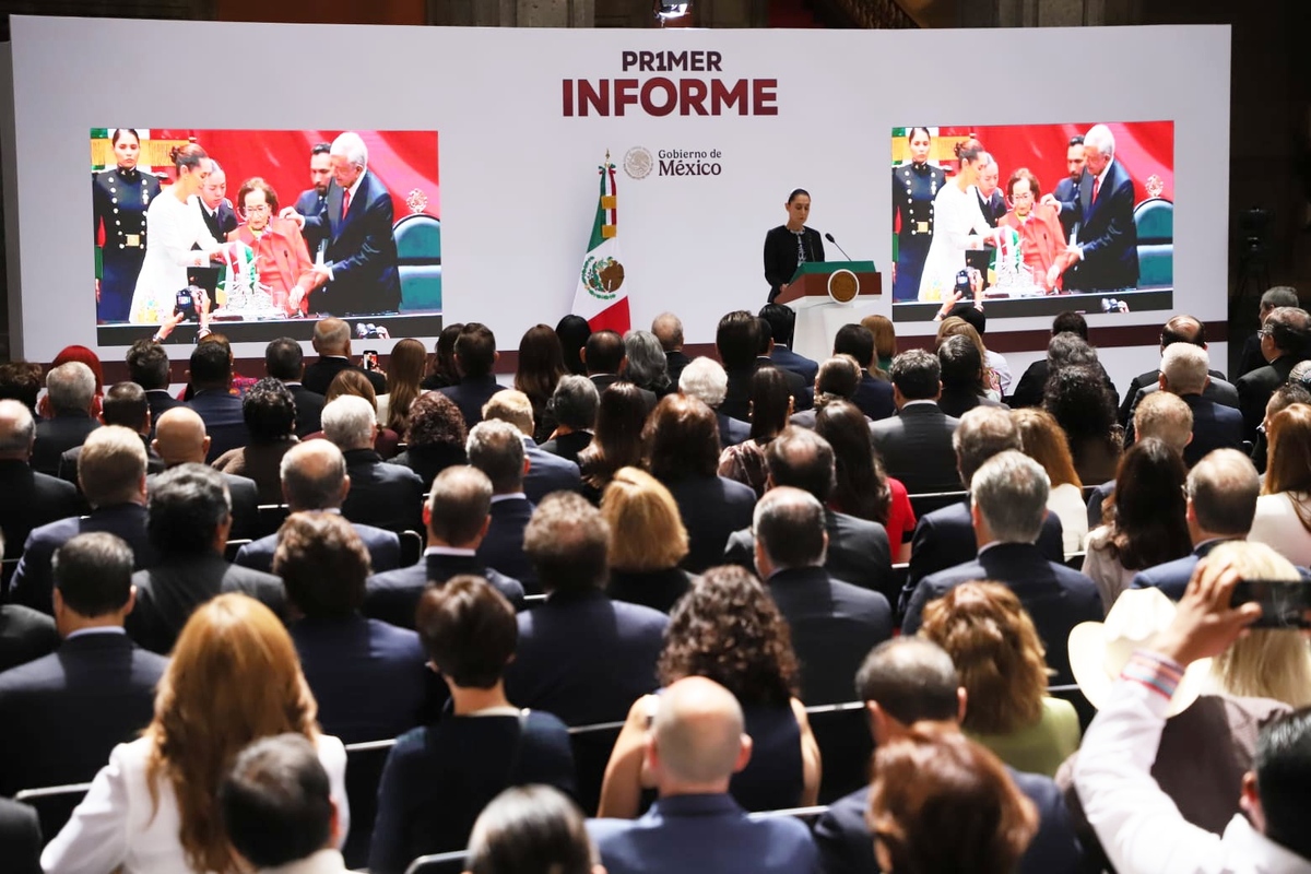 Claudia Sheinbaum en su Primer informe de Gobierno. | Foto: Octavio Hoyos