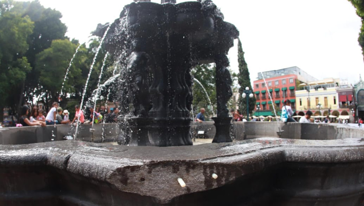 Daños a la Fuente de San Miguel por manifestaciones en Puebla | Melanie Torres