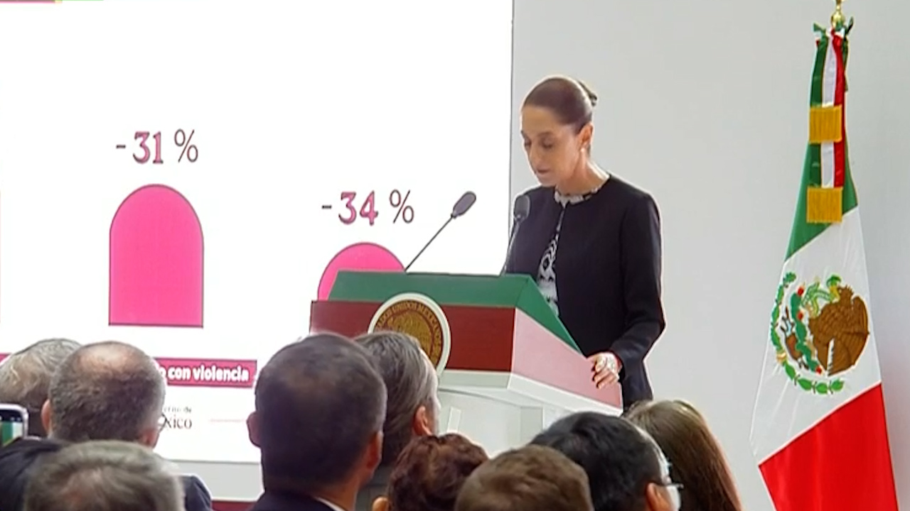 Sheinbaum resalta descenso del 25% en homicidios y afirma autonomía en política de seguridad