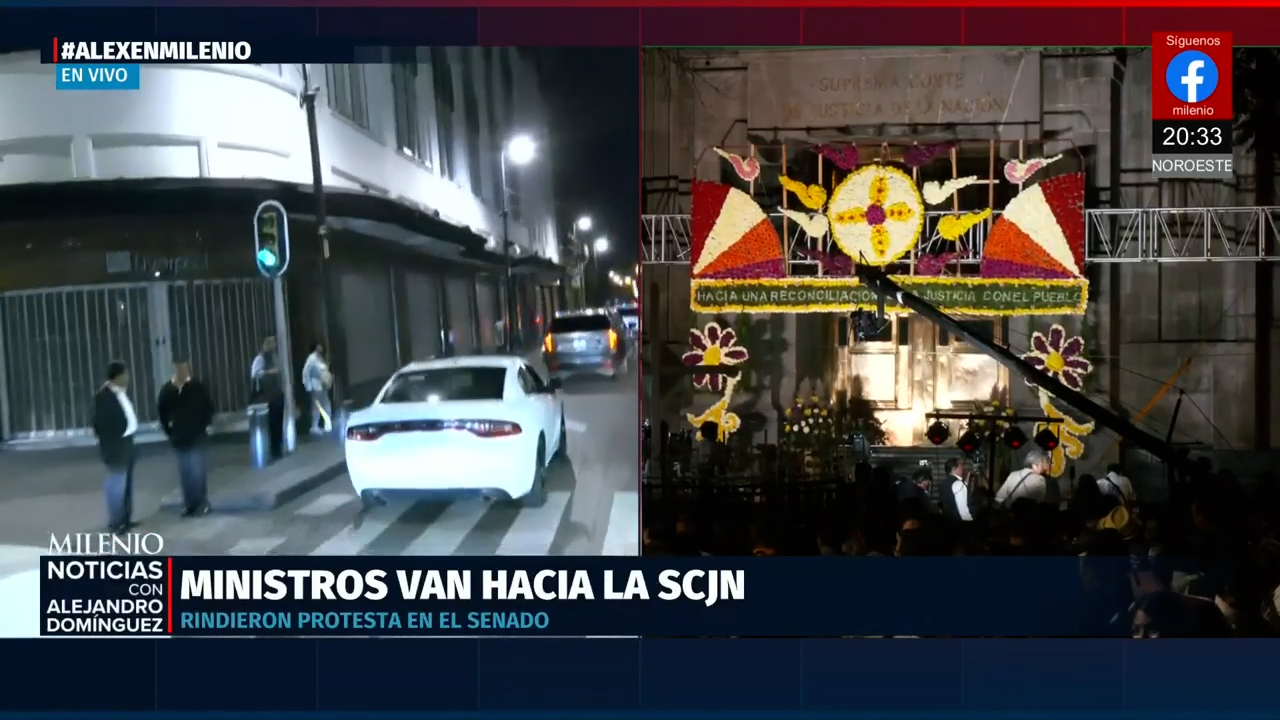 Ministros arriban a la Suprema Corte tras protestas en el Senado
