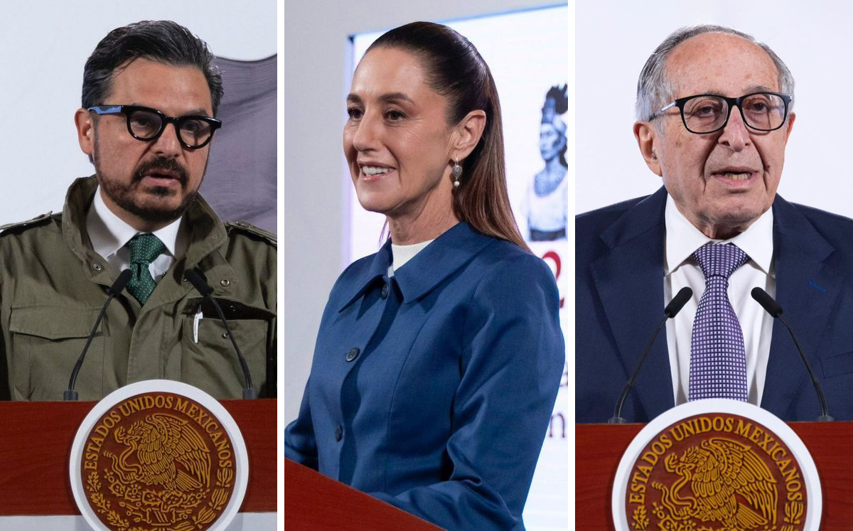 La presidenta durante su conferencia de prensa mañanera en Palacio Nacional el 2 de septiembre. (Cuartoscuro)