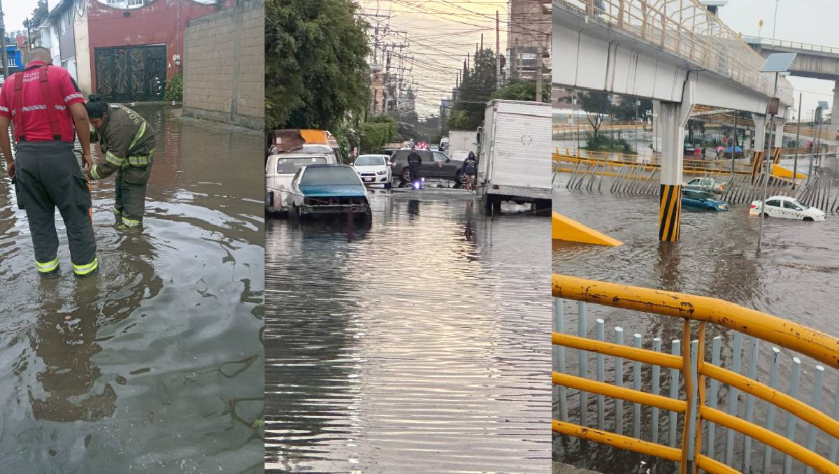 Afectaciones viales en municipios del Edomex por lluvias este miércoles. Especial