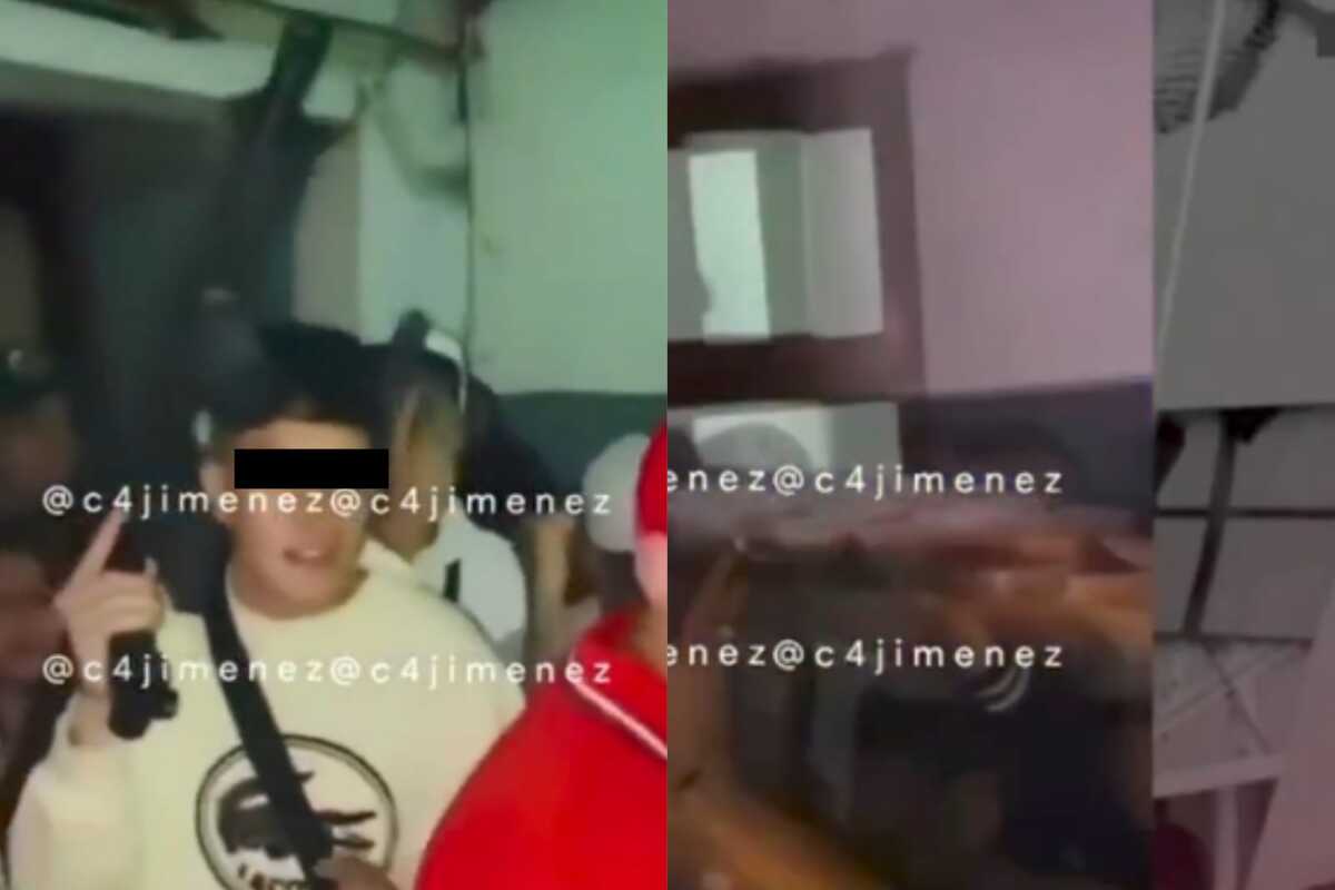 En el video se le puede ver a todos los asistentes armados.