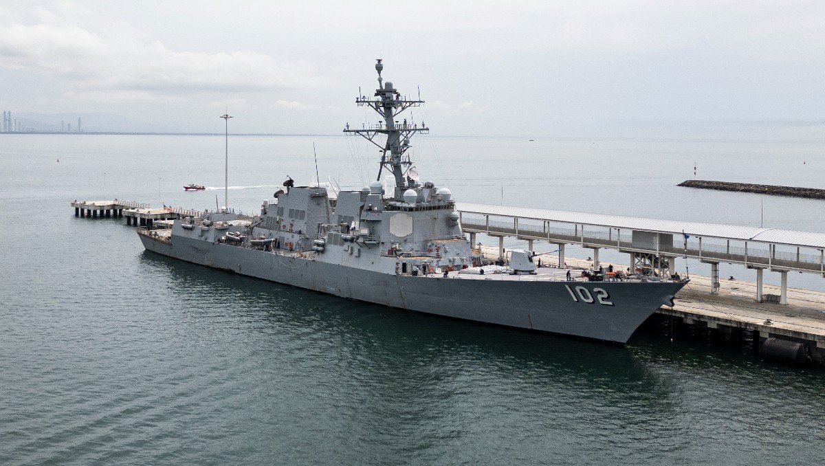 EU desplegó una flota militar en el Caribe, encabezada por el USS Sampson. | AFP