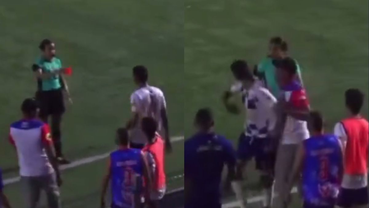 Futbolista agrede a árbitra tras ser expulsado en partido de Colombia (Facebook Liga de Futbol del Magdalena)