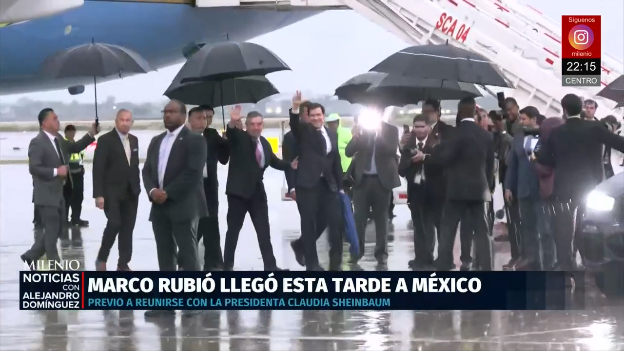 Marco Rubio llega a México antes de reunión con Claudia Sheinbaum