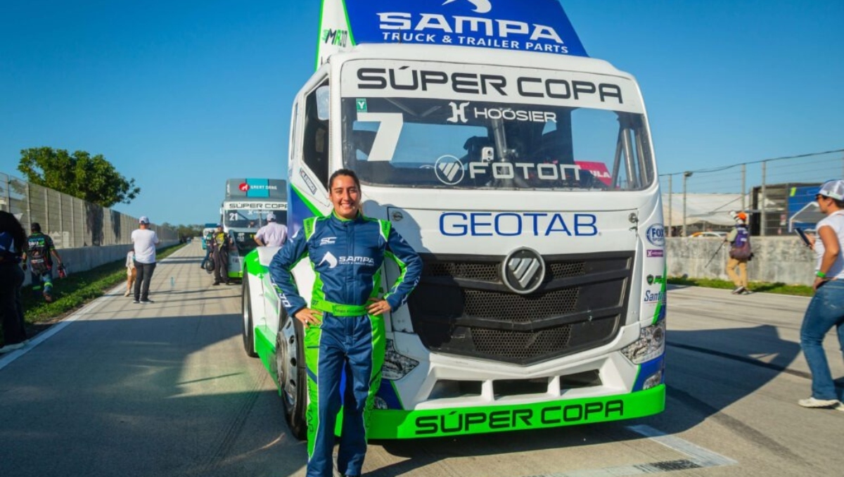 Piloto poblana en top 5 del campeonato de tractocamiones de Súper Copa | Especial