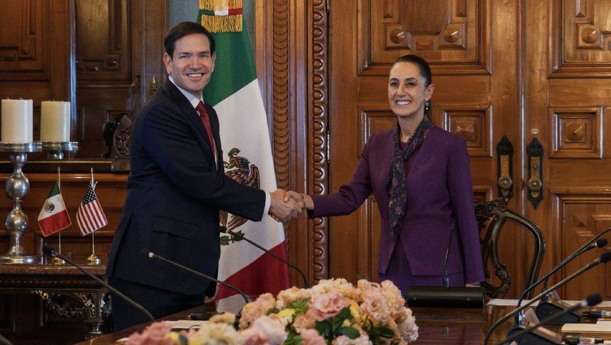 La presidenta Claudia Sheinbaum recibió al secretario de Estado de los Estados Unidos, Marco Rubio. | (@GobiernoMX)