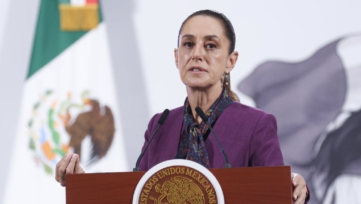 La Presidenta en su conferencia de prensa el 3 de septiembre desde el Salón de Tesorería. | Araceli López