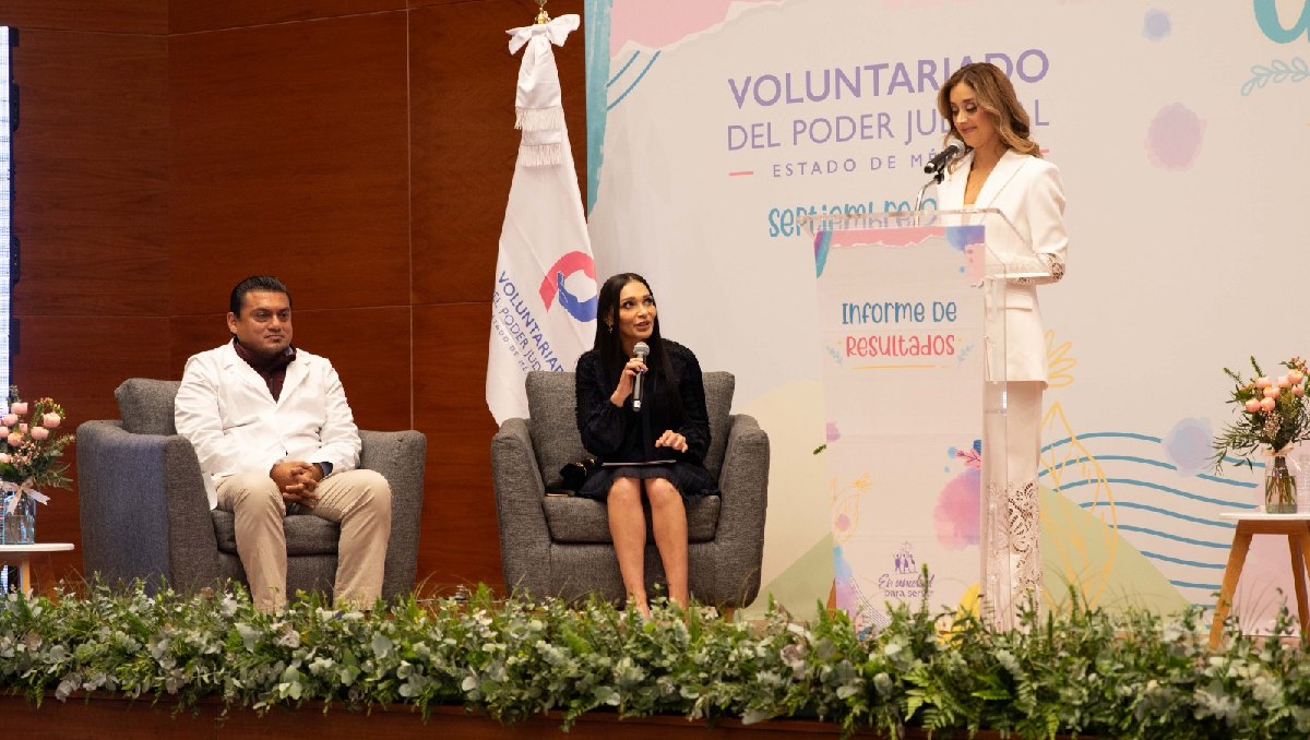 Rangel De la O indicó que las acciones del Voluntariado del PJEM tocaron vidas y sembraron esperanza. Foto: (Especial)