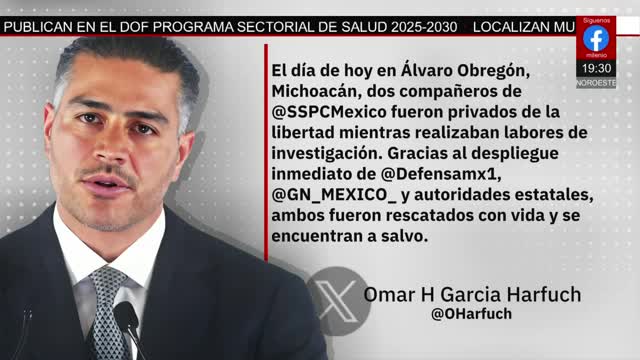 Dos agentes rescatados en Michoacán tras su secuestro | Elisa Alanís, 4 de septiembre de 2025