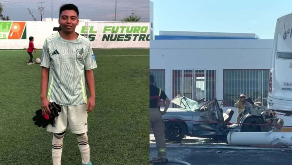 Carlos Ruiz tripulaba uno de los autos que fue embestido por el transporte de personal en la gasolinera | Especial / Pedro Delgado