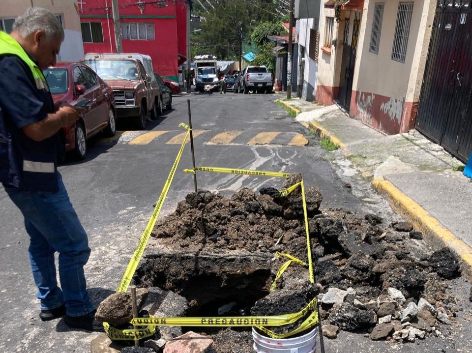 la alcaldía Álvaro Obregón ha reparado 135 socavones.
