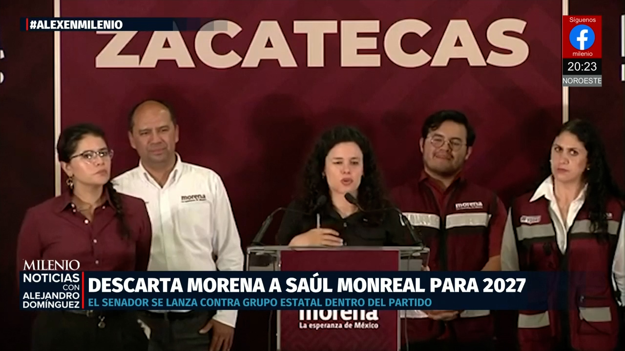Luisa María Alcalde descarta a Saúl Monreal como candidato a gobernador en Zacatecas