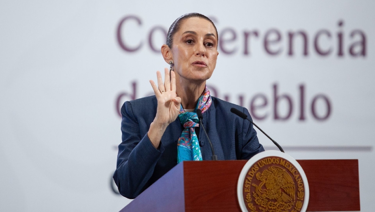 La mandataria durante su conferencia de prensa del 4 de septiembre en Palacio Nacional. | Cuartoscuro