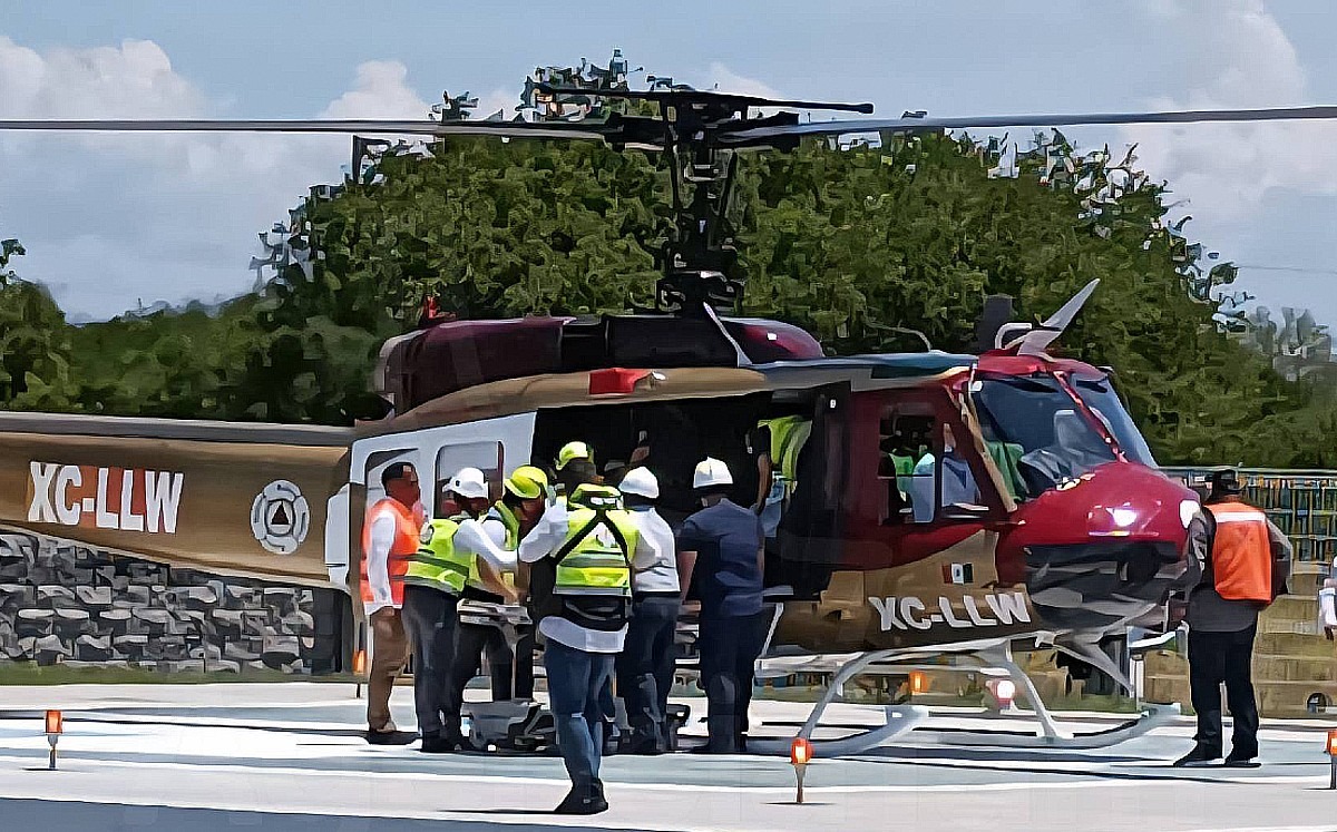 Menor de edad fue trasladado en helicóptero del estado.