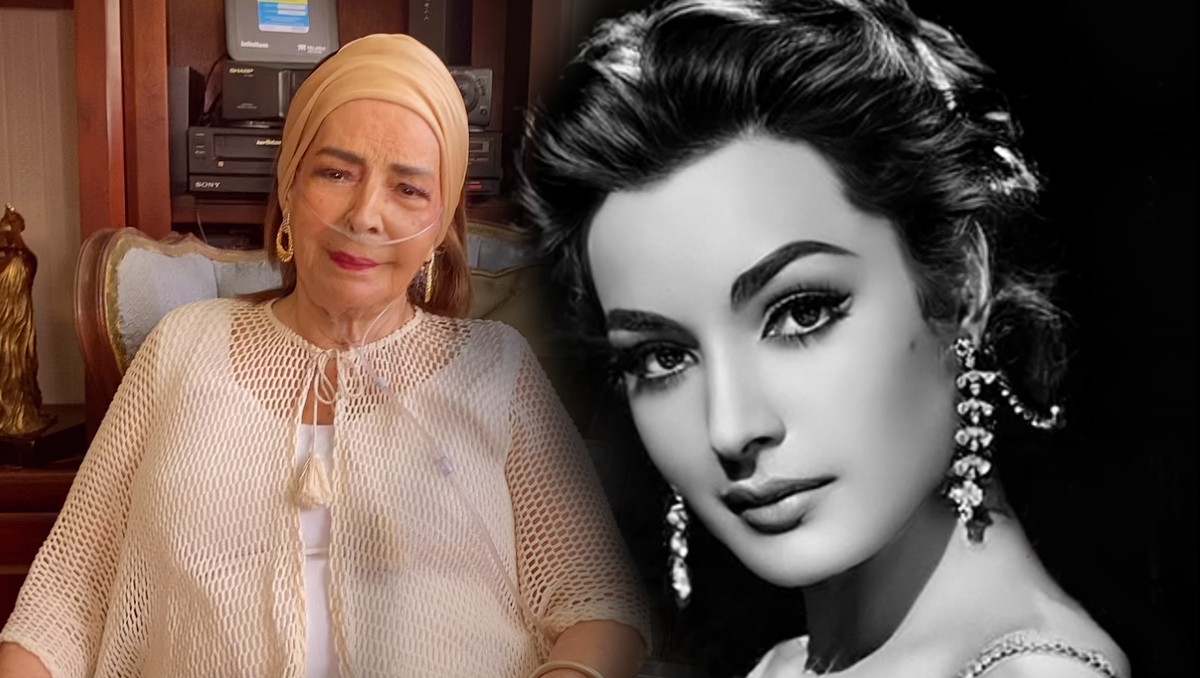 Elsa Aguirre reaparece a sus 94 años usando oxigeno. | Diseño MILENIO