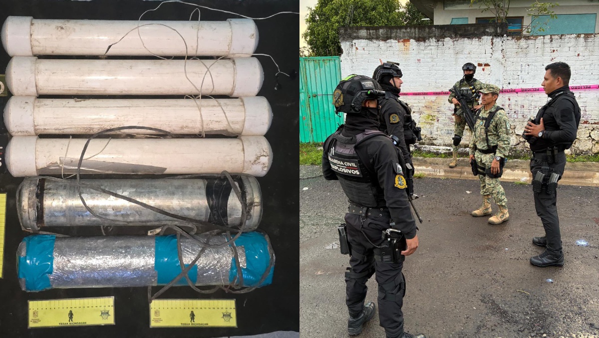 Los explosivos asegurados contenían entre ocho y diez kilos de pólvora. (Especial)