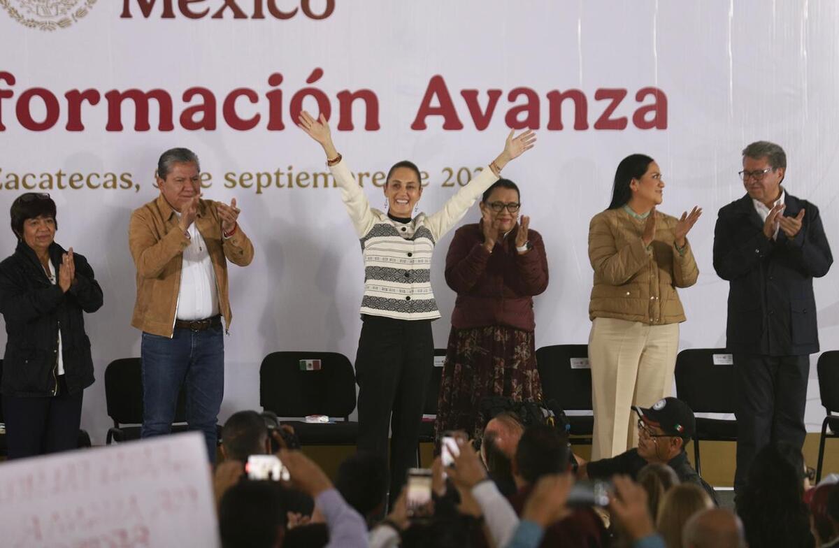 Gira de rendición de cuentas de la presidenta Claudia Sheinbaum en Zacatecas. | Jorge Carballo