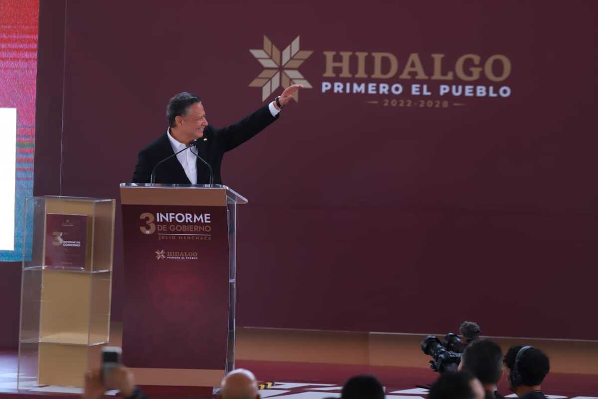 El gobernador de Hidalgo presentó su tercer informe. (Jorge Sánchez)